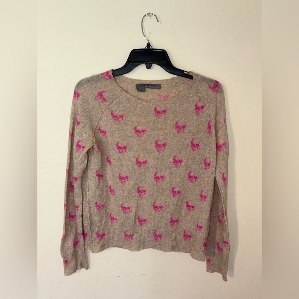 Womens 360 Cashmere Skull Sweater Size Medium